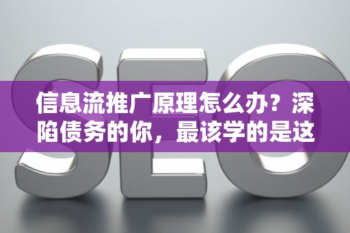 信息流推广原理怎么办？深陷债务的你，最该学的是这个！
